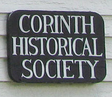 Corinth Historical Society sign